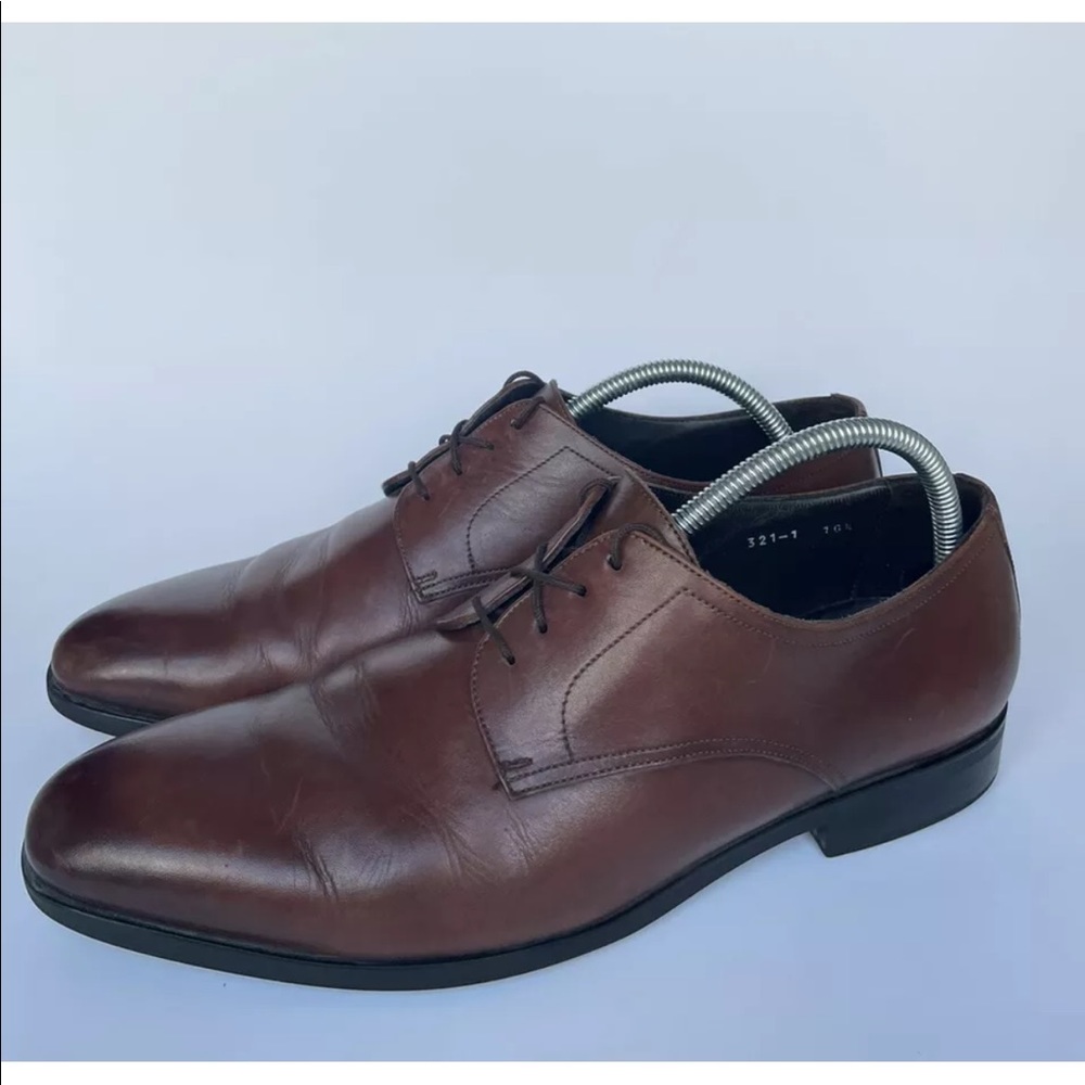 Too Boot New York Derby Burgundy Leather Size 10.5 Mens Dress Shoes